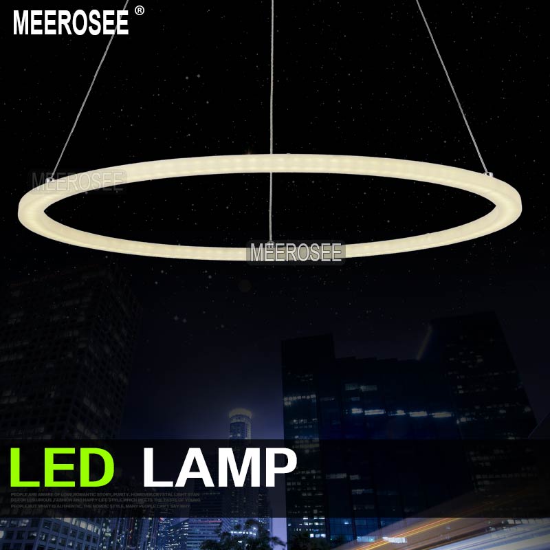 led chandelier light modern arcylic led ring suspension light fixture, circle led lighting new design md5000