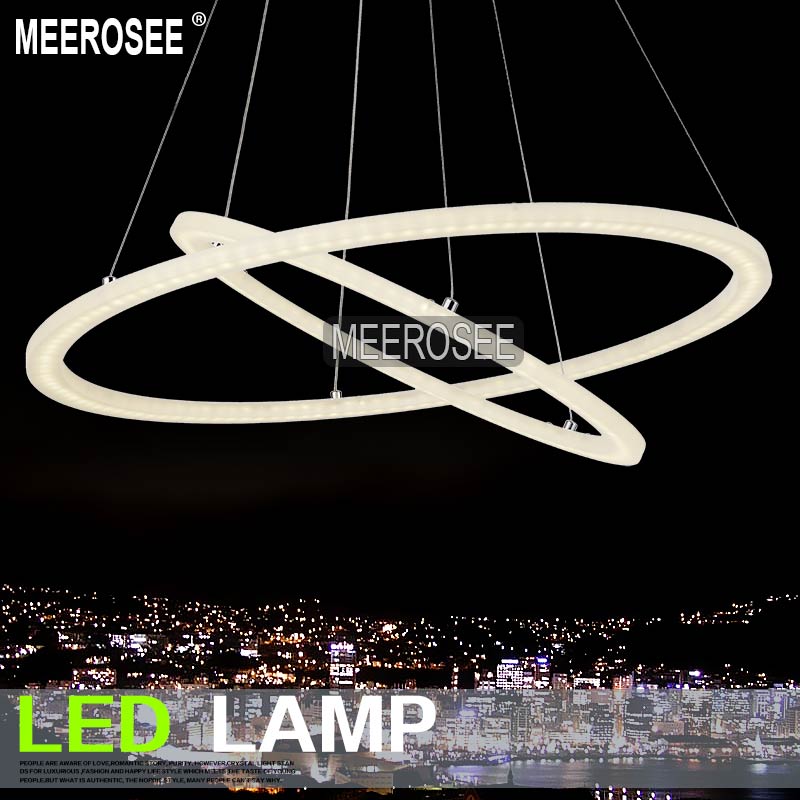 led chandelier light modern arcylic led ring suspension light fixture, circle led lighting new design md5000