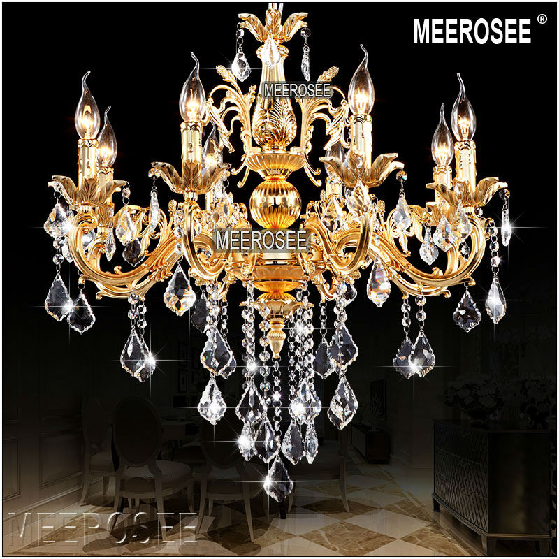 classic 8 arms crystal chandelier candle lighting fixture golden or silver lustre crystal lamp md8861 l8 d700mm h660mm - Click Image to Close
