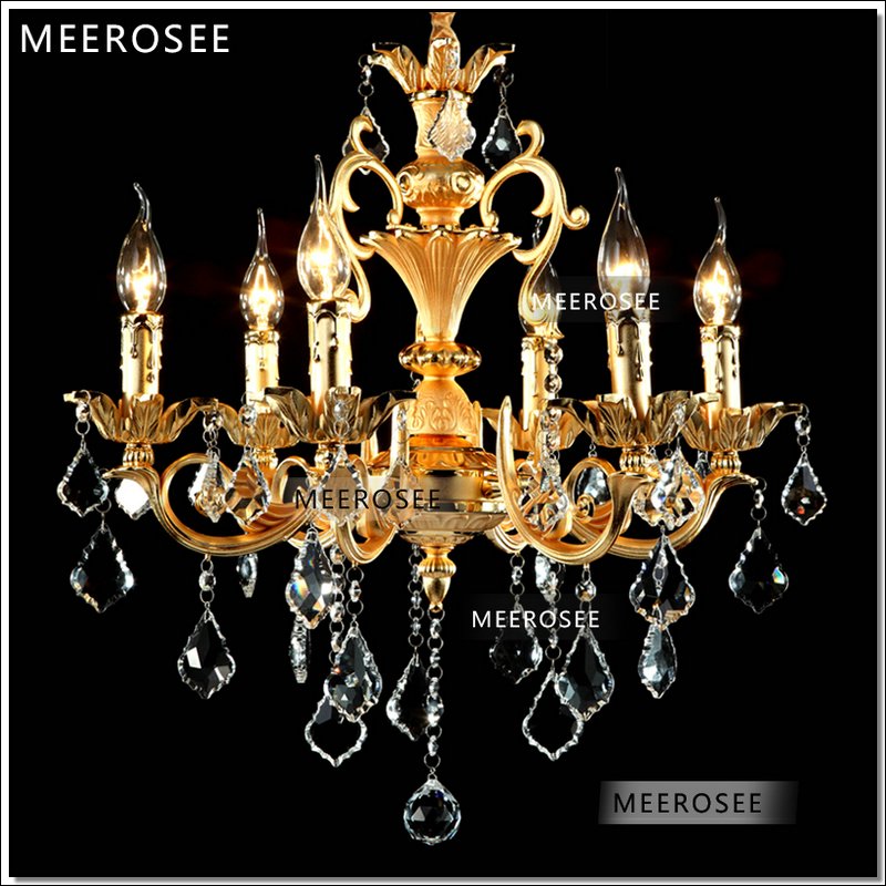 european 8 arms gold chandelier crystal light fixture hanging lamp crystal lustre lighting home decor md8858 l8 d680mm h600mm