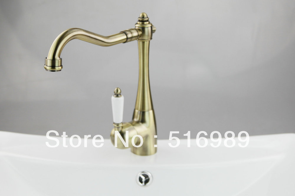 s antique copper brass kitchen sink bathroom basin sink mixer tap brass faucet ls 0012