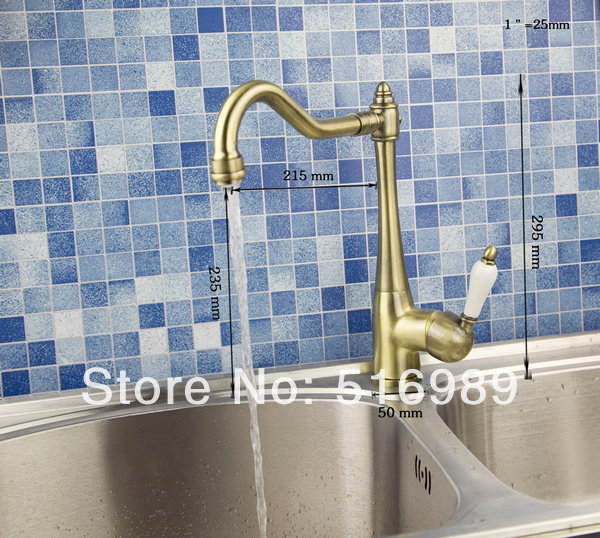 swivel antique copper brass vessel mixer tap faucet 4 kitchen bathroom basin sink mak121