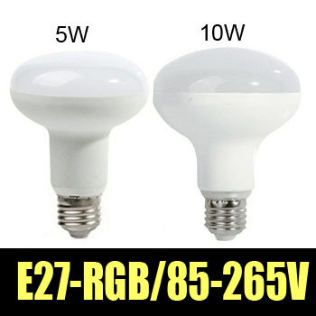 e27 rgb led lights 5w/10w 85-265v led bulb lamp r63 r80 water proof lighting 1pcs/lot zm00002