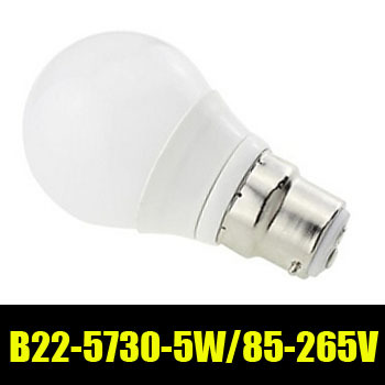 led lamps b22 85-265v 5w cool white / warm white bulb lighting energy saving lights zm01088