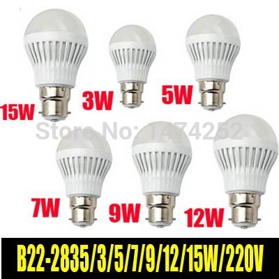 super quality 220v b22 3w 5w 7w 9w 12w 15w led light bulb warm cold white ce rohs fcc led spotlight lamp zm00340