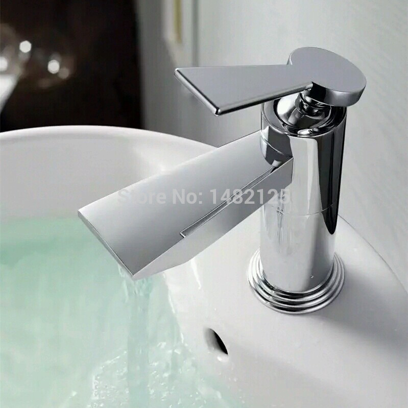 patent design 2015 new arrival luxurious single handle wash basin mixer taps bathroom waterfall faucet