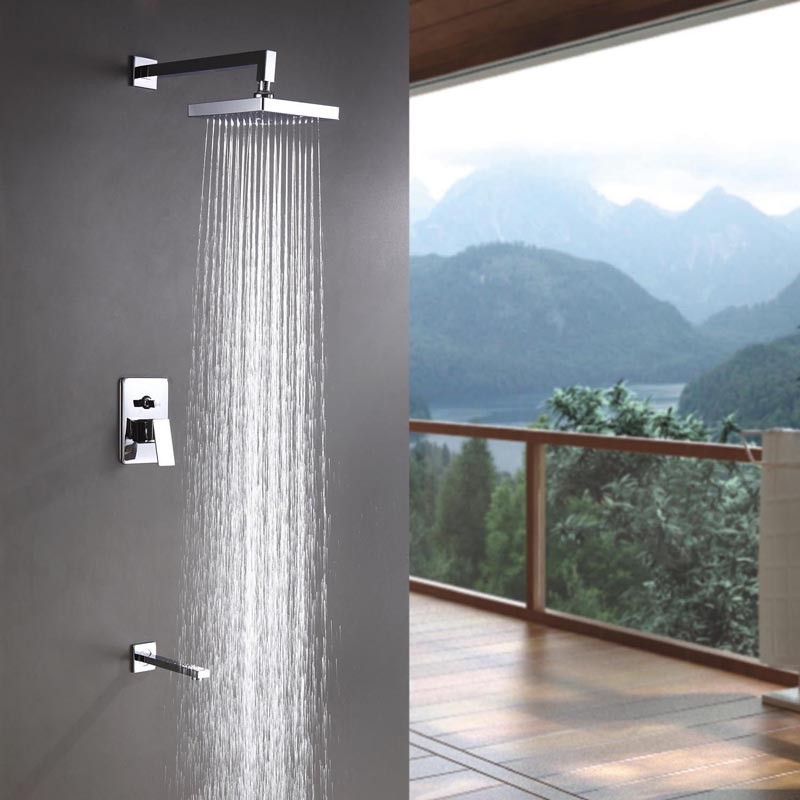 brass wall mounted shower faucets polished chrome shower els bathroom cold mixer water tap torneira chuveiro ducha