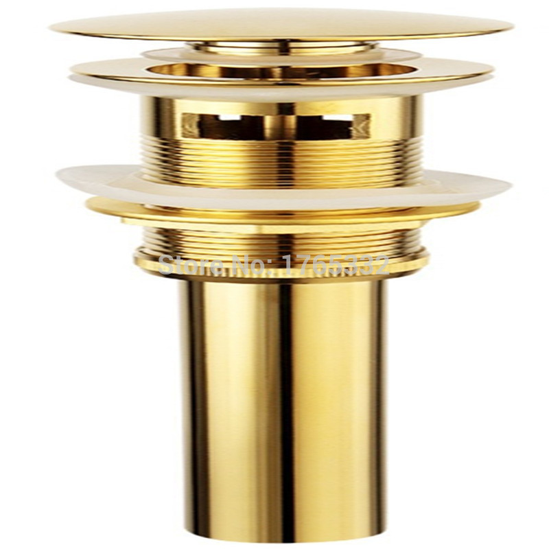 solid brass bathroom lavatory sink pop up drain with gold finish bathroom parts faucet accessories dp51033