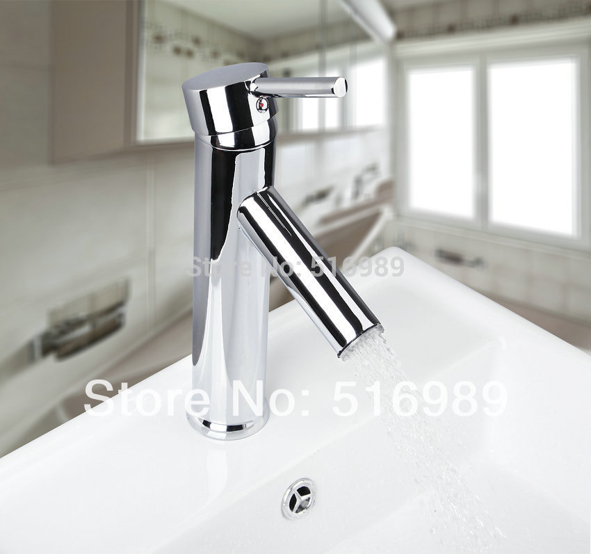 8051b perfect deck mounted bathroom basin mixer tap polished chrome basin faucet
