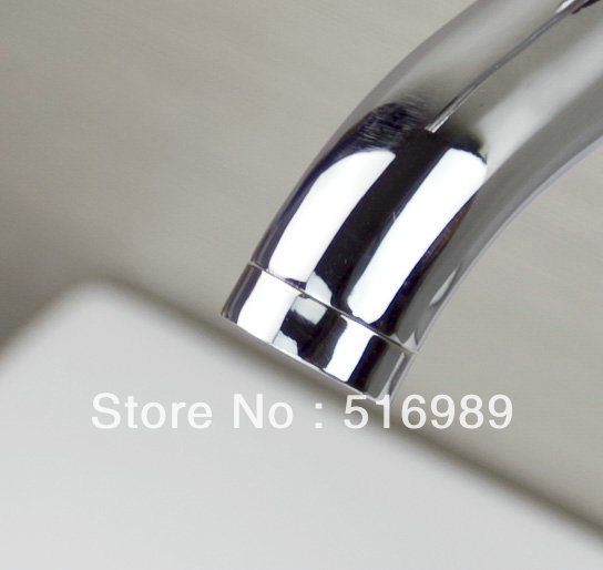 bathroom mount single hole chrome finish faucet waterfall tap 19luo