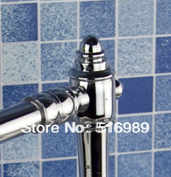 beautiful swivel chrome faucet kitchen vessel mixer sink tap 4 2 sinks bree1203 - Click Image to Close