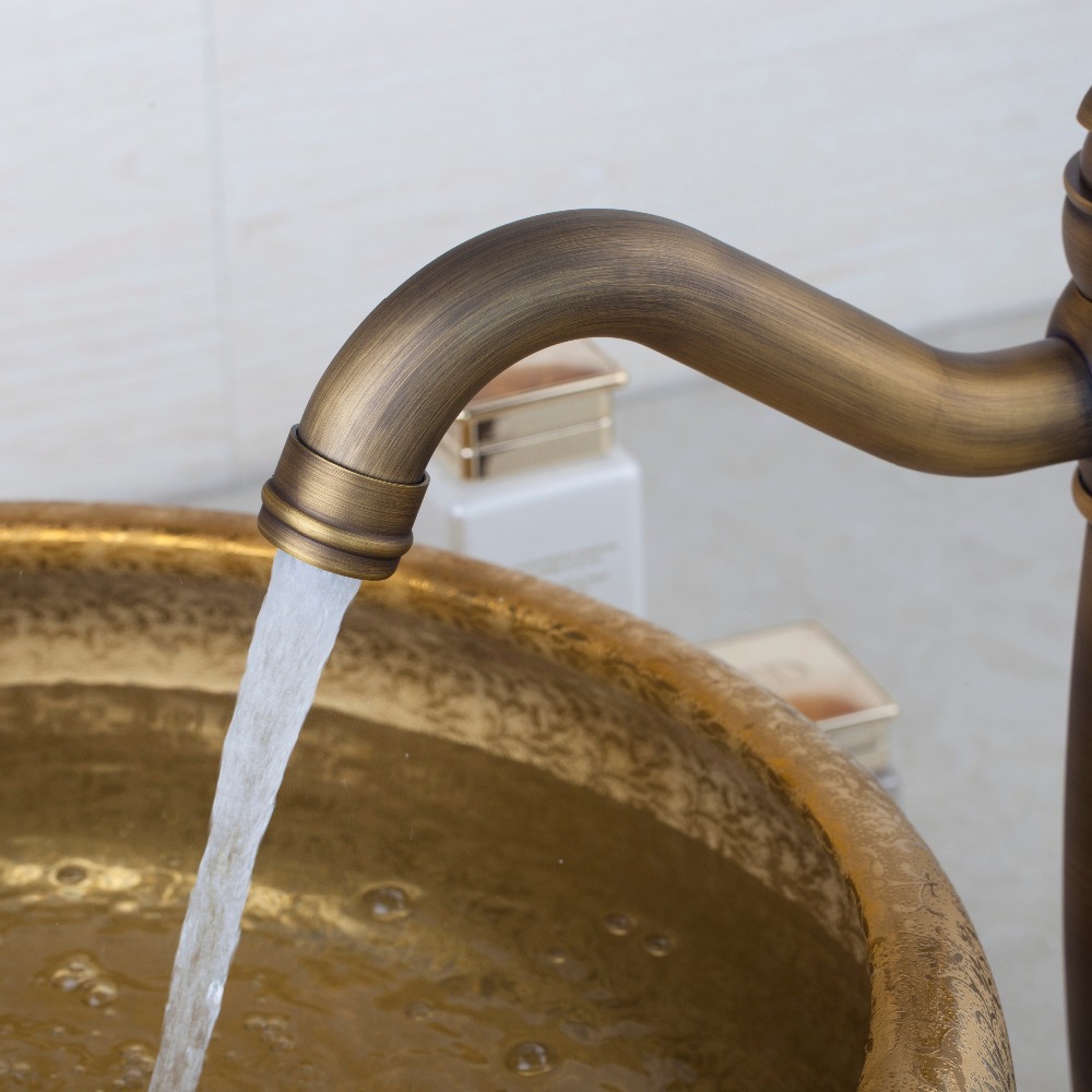 hello bathroom antique brass faucet kitchen basin sink swivel mixer tap 97156/0 banheiro / torneira da cozinha solid brass