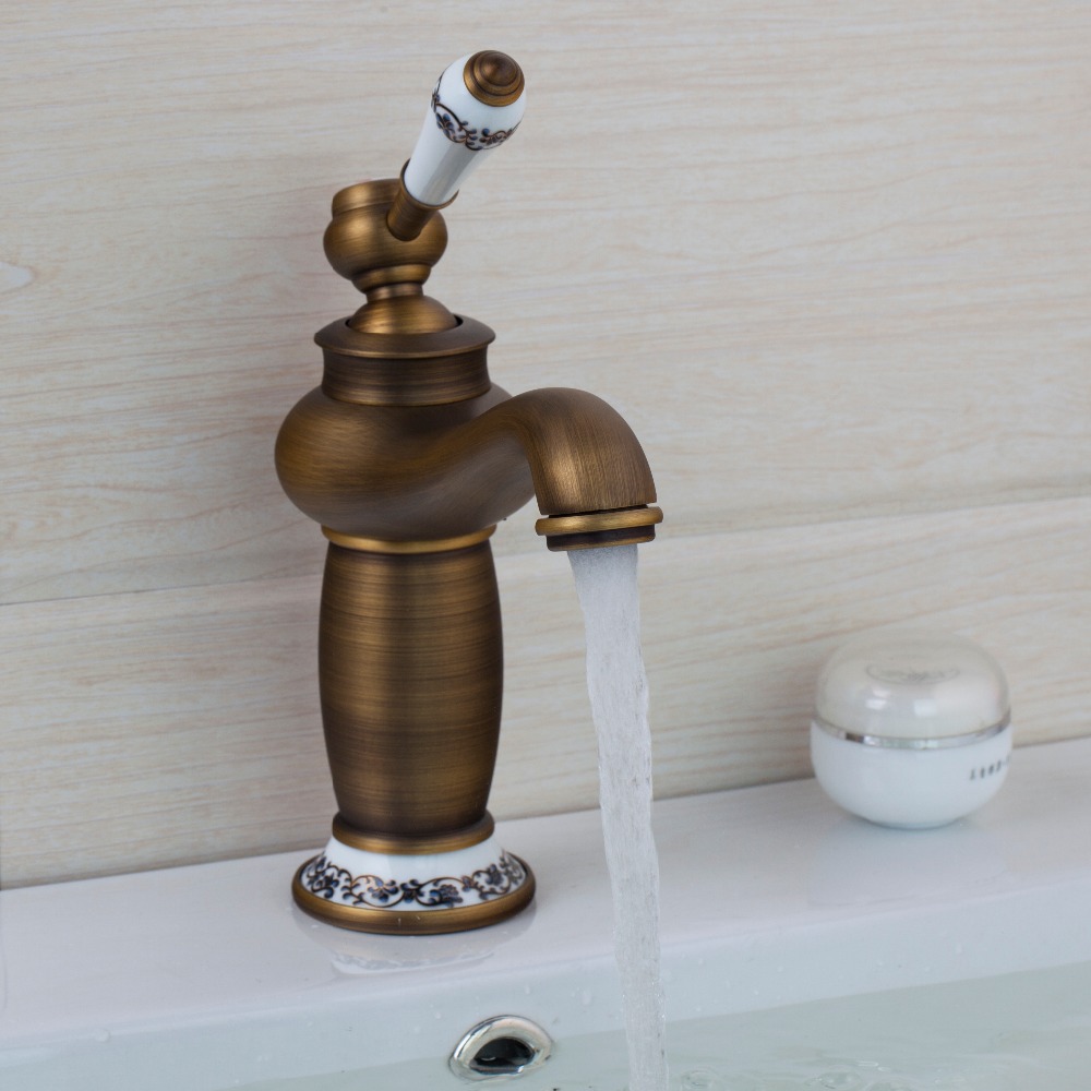 hello classic design antique brass faucet torneira do banheiro 97149/0 bathroom basin sink mixer tap use for wash basin
