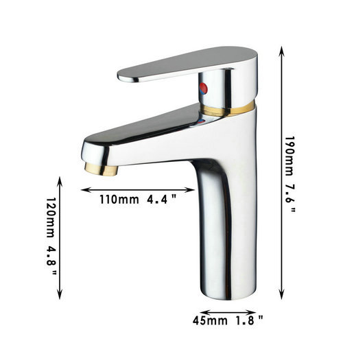 hello /cold golden&chrome bathroom brass deck mounted wash basin torneira 97138 single handle sink tap mixer faucet