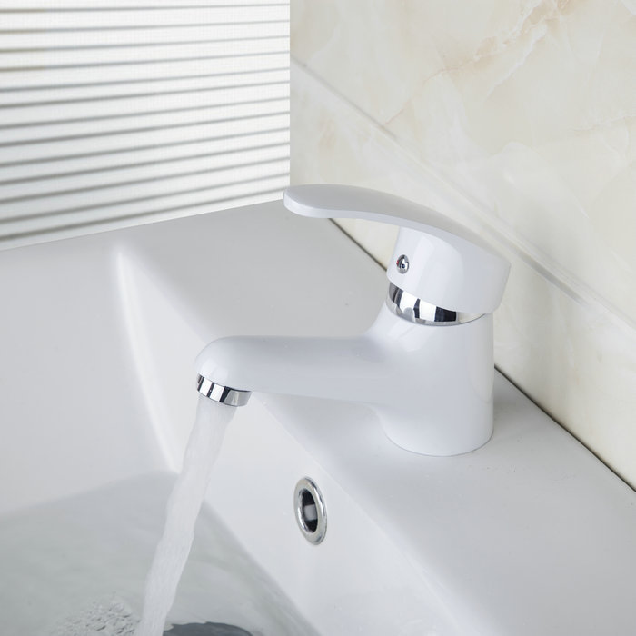 white painting and cold mixer tap solid brass basin faucet chrome bathroom sink mixer ds-92673