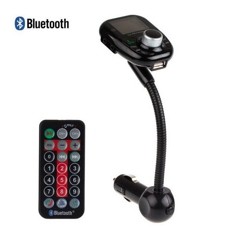 wireless remote control bluetooth hands- kit car player fm transmitter modulator cigar lighter tf mp3 player #zm00895