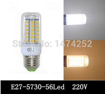 220v 20w e27 5730 smd led corn lamp 56 leds 5730 e27 warm white / white led lighting, zm00241