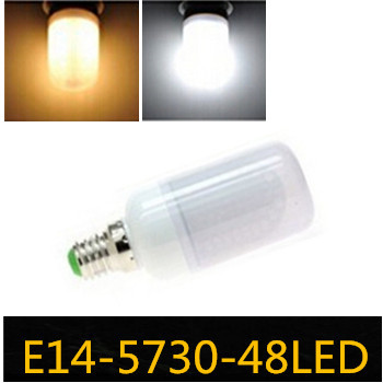5730 e14 12w led corn bulb lamp 48leds warm white /white 220v e14 5730 led lighting, zm00736/zm00737