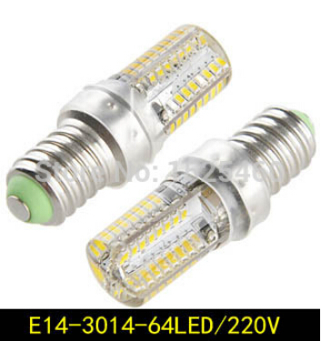 e14 led lamps 3014 smd 3w 7w 9w crystal chandelier 220v spotlight corn bulbs pendant refrigerator light silicone zm00316
