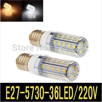 e27 5730 smd chip led light 220v corridors use energy efficient corn bulbs 36leds lamps max 12w lighting 1pcs/lot zm00352