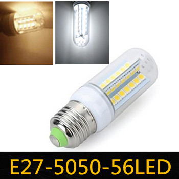 led corn lights bulb lamps e27 56leds 5050 smd 15w white warm white high bright led lighting 220v zm00758/zm00759