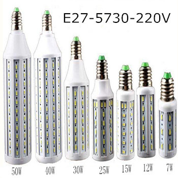 led lamps e27 5730 led corn light 7w 12w 15w 25w 30w 40w 50w led lamps 220v cold white warm white bulb led lights zm00257