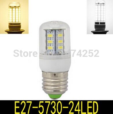 led lamps e27 smd5730 7w ac220v high bright led lights 24leds corn led bulb energy efficient light 1pcs/lot zm00235