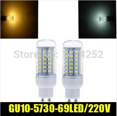 lowest price 1pc/ gu10 smd5730 220v led corn bulb gu10 25w 69led warm white /white lamp 5730smd led lighting zm00818
