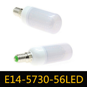 retail new arrival smd 5730 e14 15w led corn bulb lamp 56leds warm white /white 220v e14 5730 led lighting zm00744/zm00745