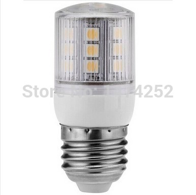 stripe cover led corn light bulb lamp e27 27led 5050 smd 5w 220v white warm white high bright led lighting zm00794