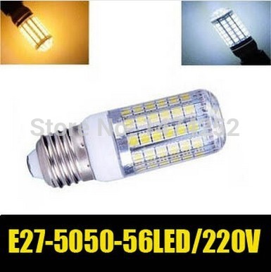 stripe cover led corn light bulb lamp e27 56leds 5050 smd 12w white warm white high bright led lighting 220v 360 degree zm00800