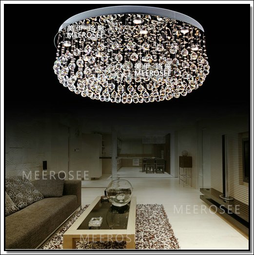 large el round crystal ceiling light fixture lustres de cristal lamp lighting for stair / foyer/ hallway diameter 800mm