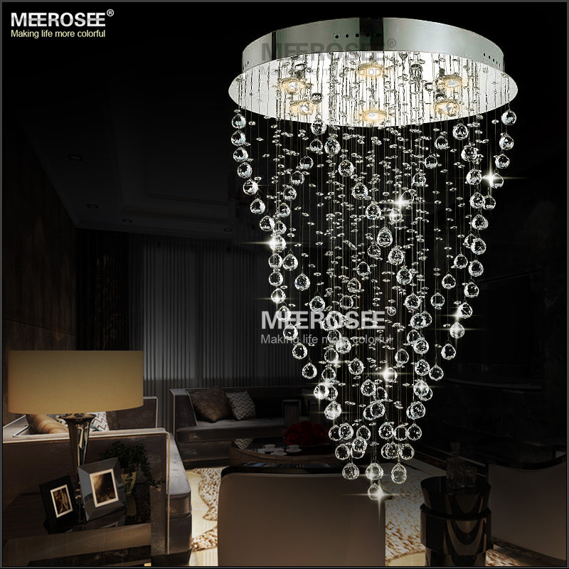 modern k9 crystal ceiling light fixture crystal light lustre ceiling lamp for stairs, dining rooms with gu10 bulbs md8443