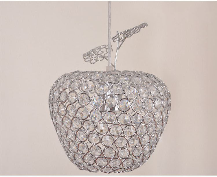 apple lustres de cristal restaurant led modern chandelier crystal lamp 12cm 20cm 25cm 28cm kitchen dining room
