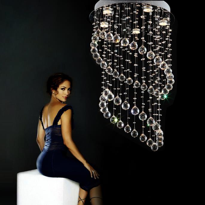 best sell modern spiral design chandelier home lighting luster k9 crystal lights for living room