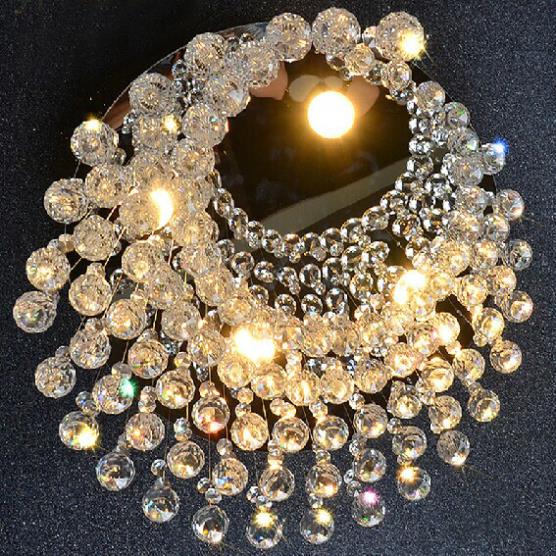 best sell new modern spiral design flush mount k9 crystal lighting chandelier lustre cristal home lights