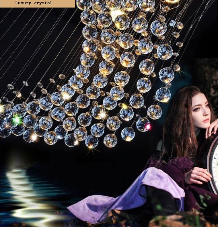 best sell new modern spiral design flush mount k9 crystal lighting chandelier lustre cristal home lights - Click Image to Close