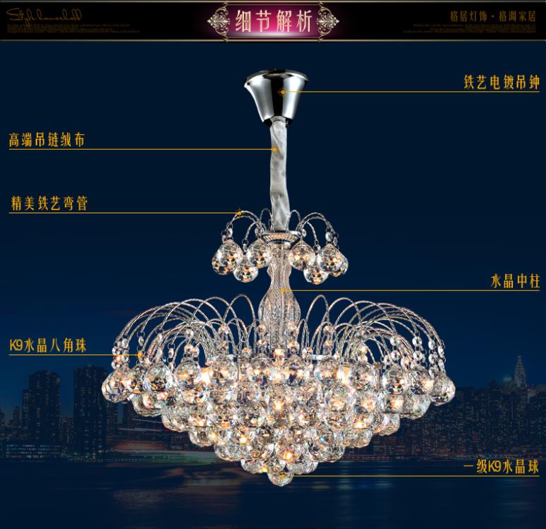 european-style luxury ac110v-220v led crystal chandelier with 3 lights, lustre de crystal,lustres de cristal