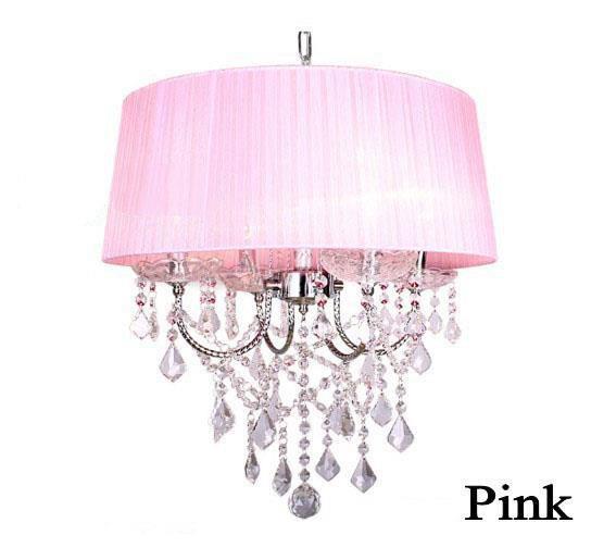 european style white fabric shade led modern k9 crystal chandeliers 50cm 4 arms e14 lustres de cristal chandelier