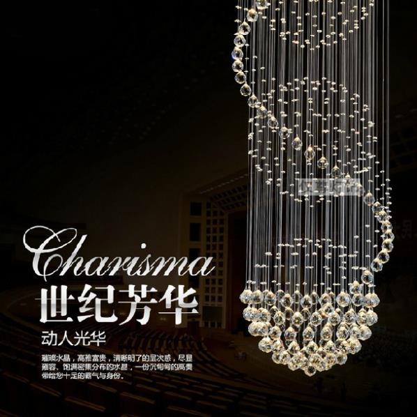 modern design three balls crystal chandelier d60*h180cm lustres home decoration stair lighting - Click Image to Close