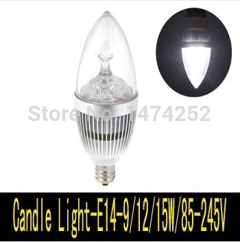 e14 led lamps bulb light 9w 12w 15w chandelier candelabra candle white 85-265v high bright 270-300lm zm00853