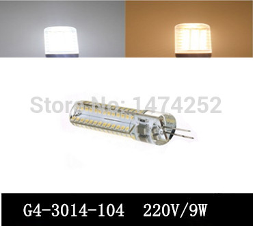 g4 3014 9w 104leds led lamps 3014 220v corn light lamp bulb for bedroom/living room/hall/garden zm00806/zm00807