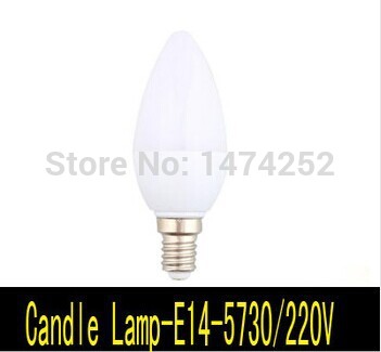 led e14 3w led candle lamp low-carbon life smd5730ac220v warm white/white energy saving zm00642