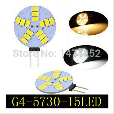 of g4 crystal lamp 5730smd 15led dc12v 5w warm white / cold white led lighting lamp zm00169