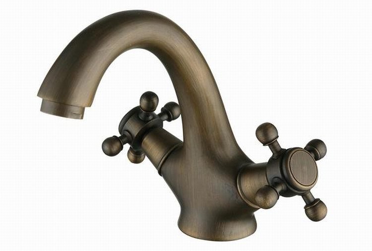 brass antique taps bathroom faucet kitchen retro vintage mixer deck mounted torneira pare pia de banheiro robinet grifos para