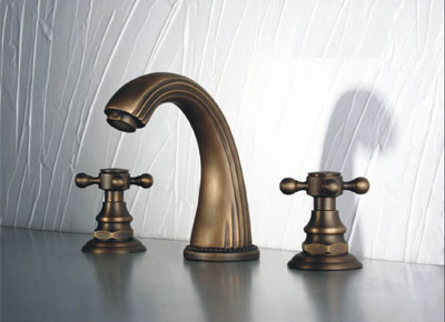 copper antique 3 holes split fashion basin faucet set american classical nobility torneira