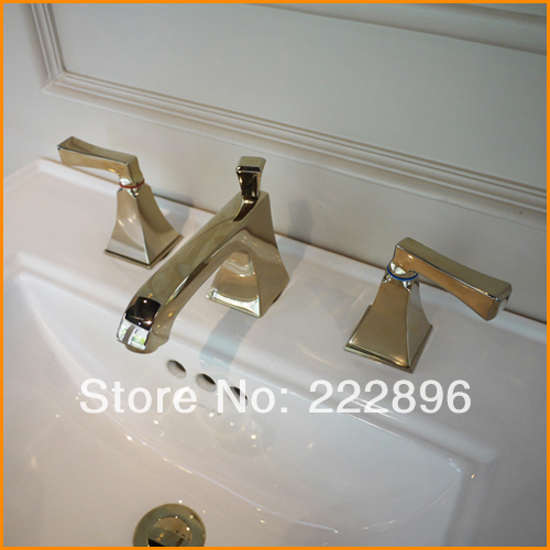 copper sink chrome dual handle widespread vanity bathroom faucet mixer tap bathroom torneira bathroom banheiro lavabo grifo