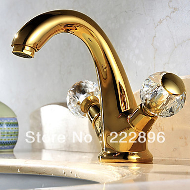 gold bathroom faucet dual handle single hole cold sink mixer antique water tap torneira para pia banheiro grifos lavabo