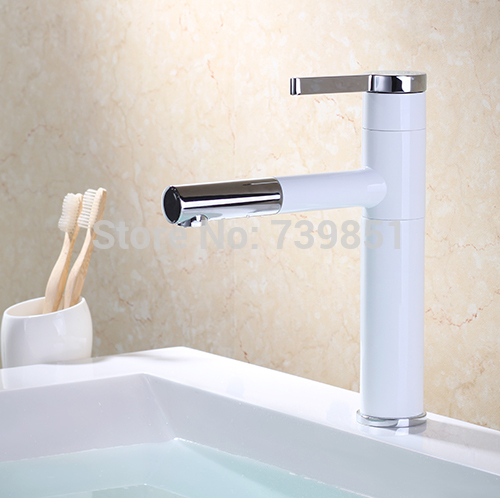 porcelain and chrome deck pull out mounthed bathroom faucet for basin and cold mixer toilet water tap hair salon wash basins