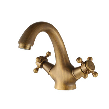 soild bronze double handle control antique faucet bathroom classic basin mixer tap robinet antique tap for washing